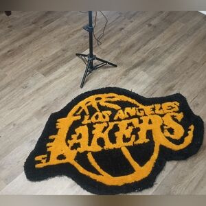 Custom Gold and black La rug